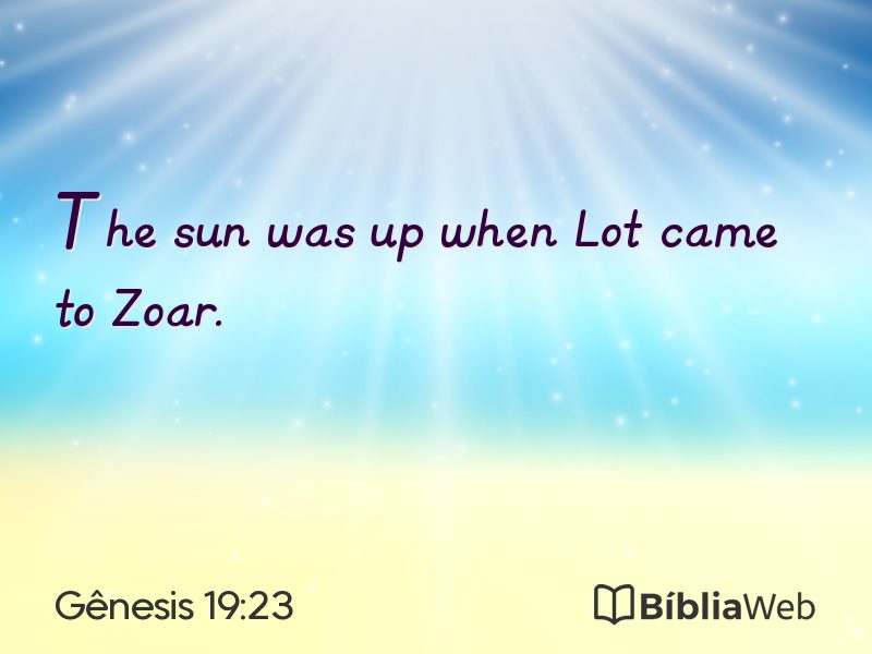 Gênesis 19:23 em imagem para compartilhar