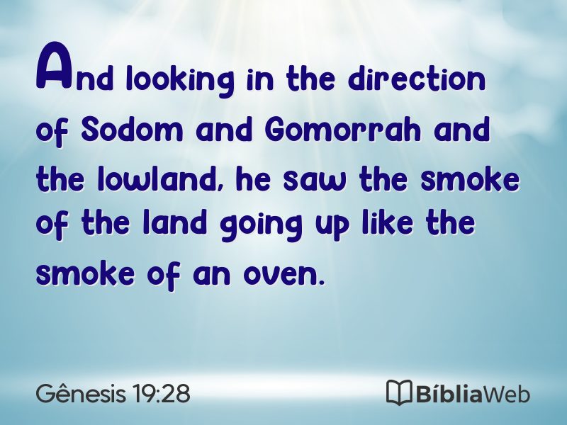 Gênesis 19:28 em imagem para compartilhar