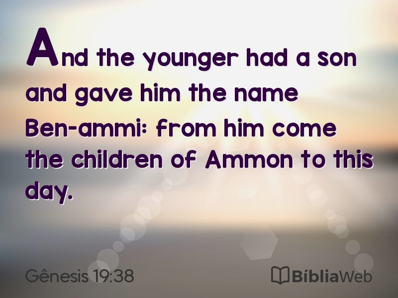 Gênesis 19:38 em imagem para compartilhar