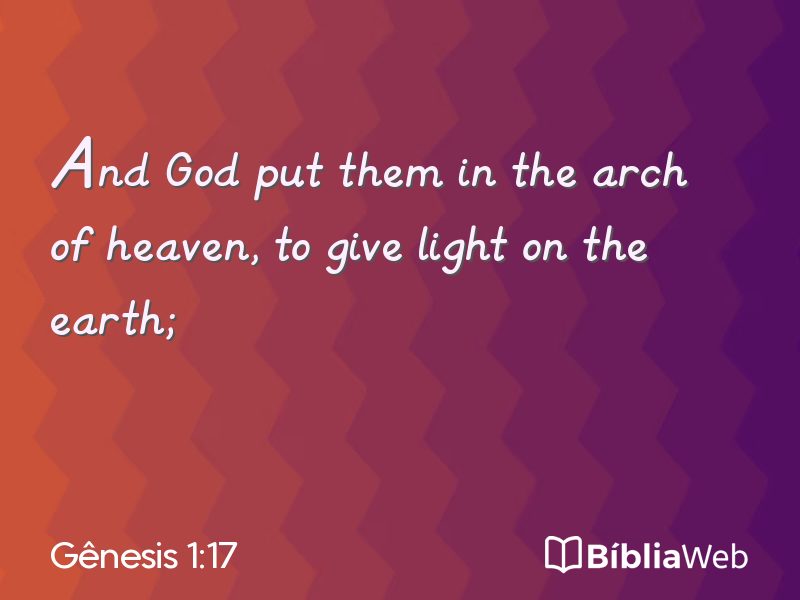 Gênesis 1:17 em imagem para compartilhar