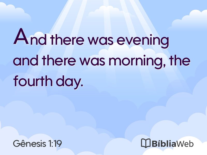 Gênesis 1:19 em imagem para compartilhar