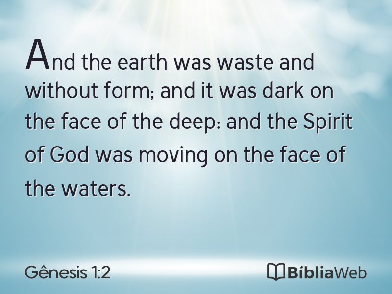Gênesis 1:2 em imagem para compartilhar