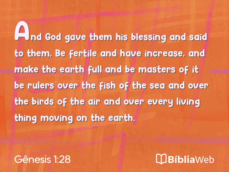 Gênesis 1:28 em imagem para compartilhar