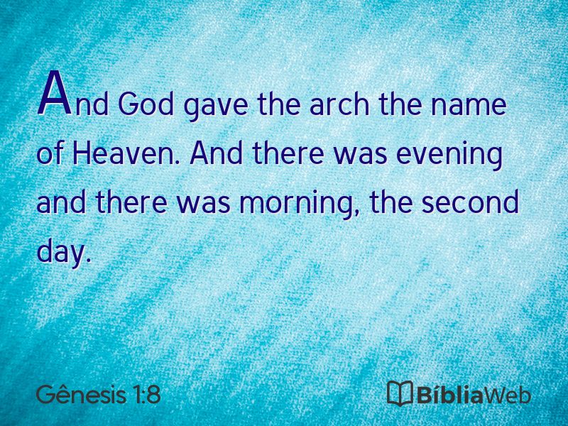 Gênesis 1:8 em imagem para compartilhar