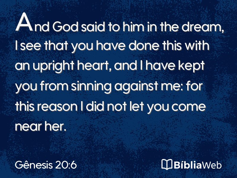 Gênesis 20:6 em imagem para compartilhar