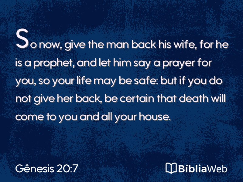 Gênesis 20:7 em imagem para compartilhar