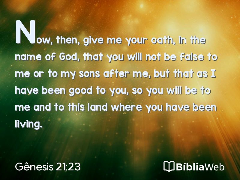 Gênesis 21:23 em imagem para compartilhar