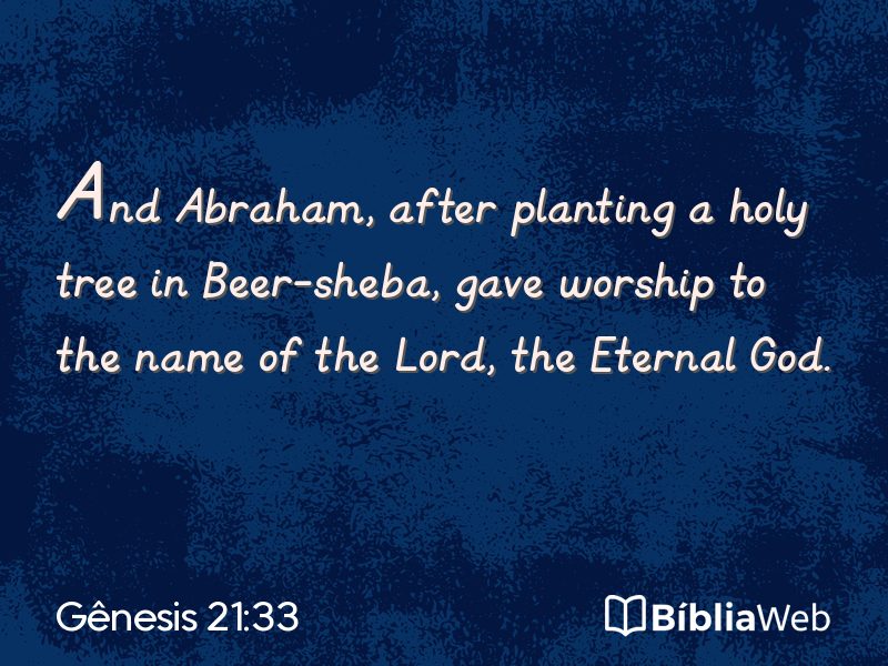 Gênesis 21:33 em imagem para compartilhar