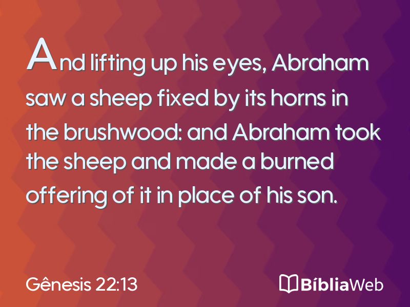 Gênesis 22:13 em imagem para compartilhar
