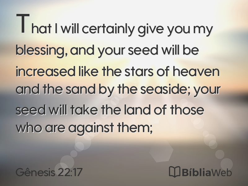 Gênesis 22:17 em imagem para compartilhar