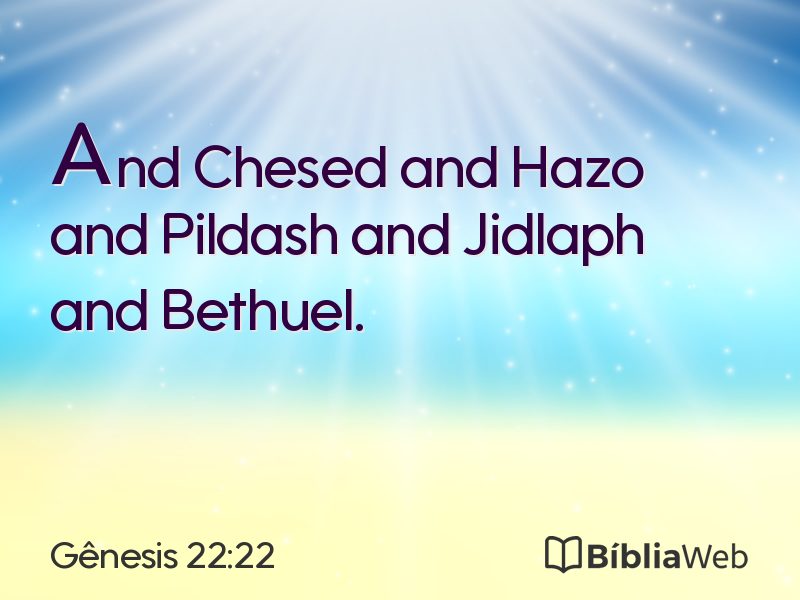 Gênesis 22:22 em imagem para compartilhar