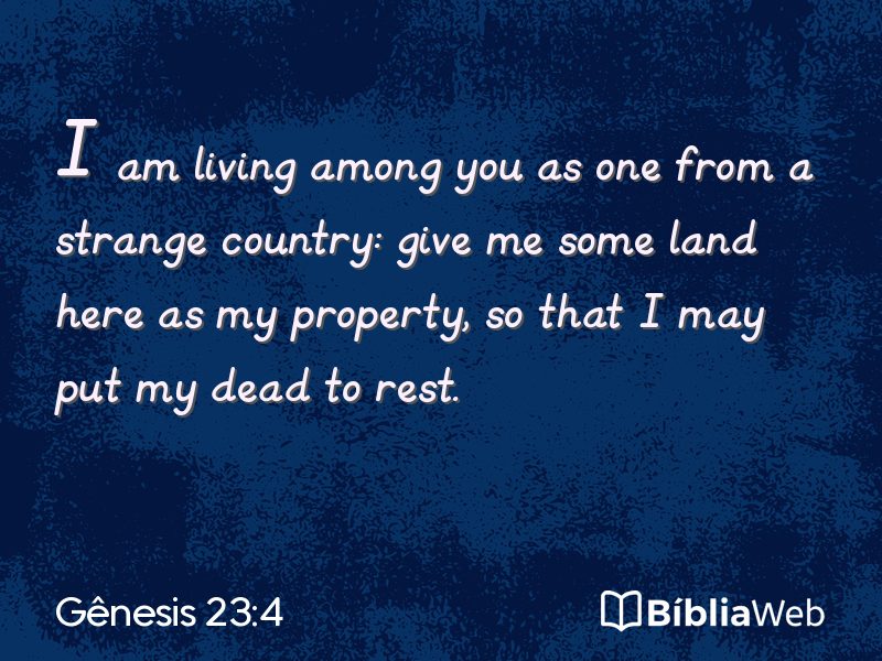 Gênesis 23:4 em imagem para compartilhar