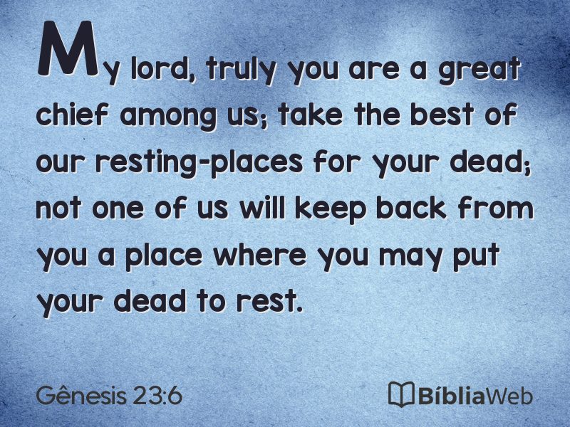 Gênesis 23:6 em imagem para compartilhar