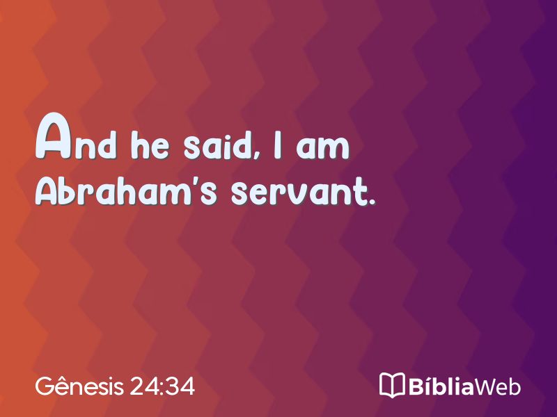 Gênesis 24:34 em imagem para compartilhar