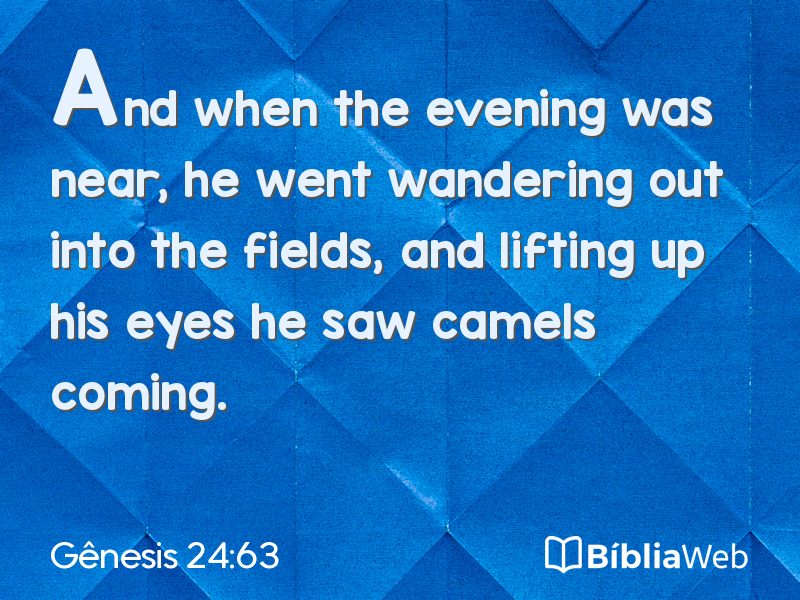 Gênesis 24:63 em imagem para compartilhar