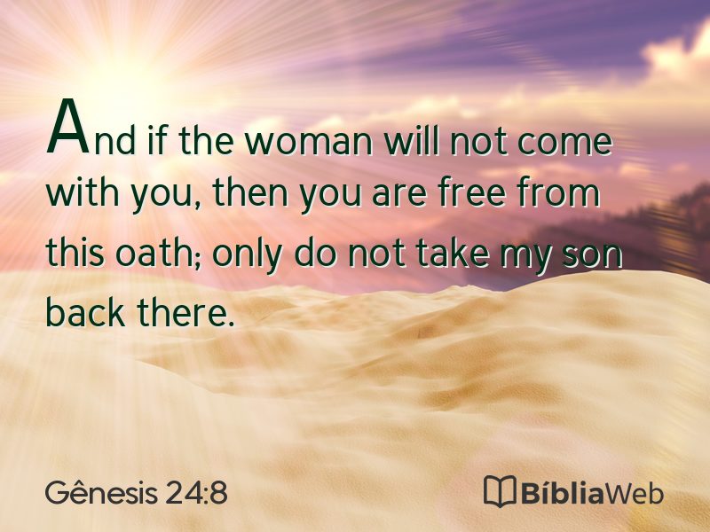 Gênesis 24:8 em imagem para compartilhar