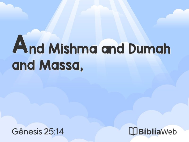 Gênesis 25:14 em imagem para compartilhar