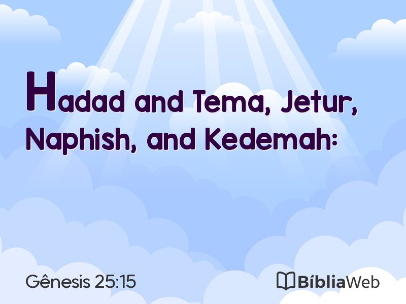 Gênesis 25:15 em imagem para compartilhar