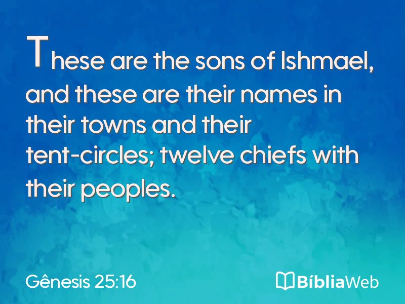 Gênesis 25:16 em imagem para compartilhar