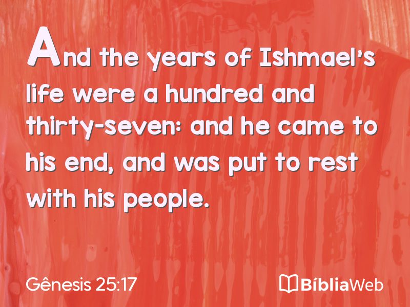 Gênesis 25:17 em imagem para compartilhar