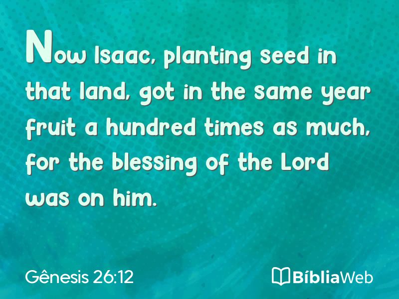 Gênesis 26:12 em imagem para compartilhar