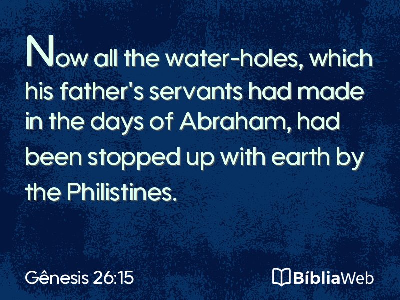 Gênesis 26:15 em imagem para compartilhar