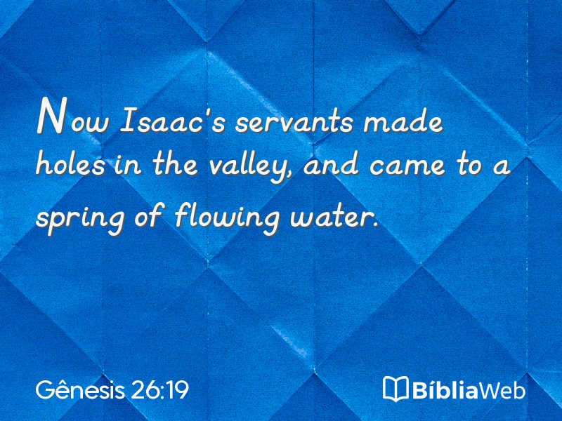 Gênesis 26:19 em imagem para compartilhar