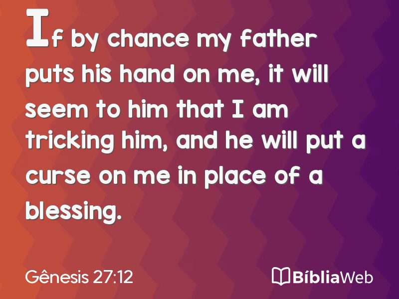 Gênesis 27:12 em imagem para compartilhar