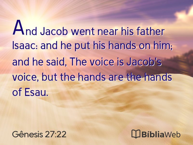 Gênesis 27:22 em imagem para compartilhar
