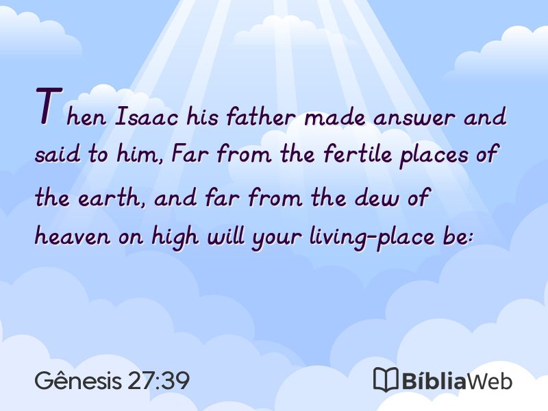 Gênesis 27:39 em imagem para compartilhar