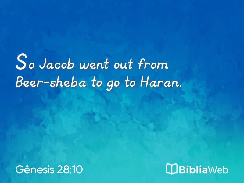 Gênesis 28:10 em imagem para compartilhar