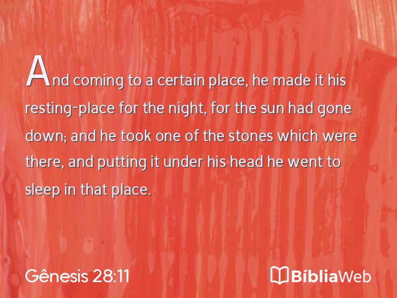 Gênesis 28:11 em imagem para compartilhar