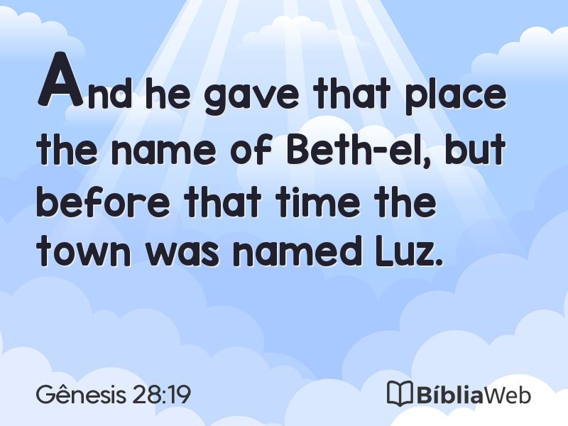 Gênesis 28:19 em imagem para compartilhar
