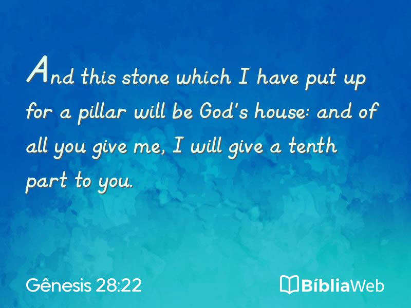 Gênesis 28:22 em imagem para compartilhar