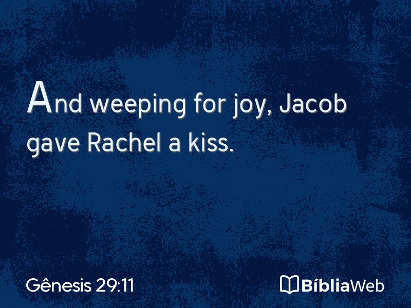 Gênesis 29:11 em imagem para compartilhar
