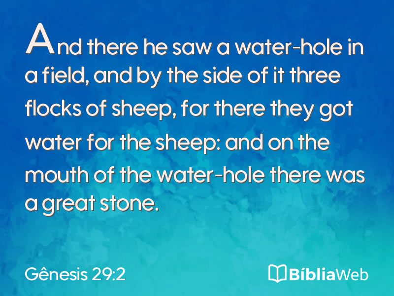 Gênesis 29:2 em imagem para compartilhar