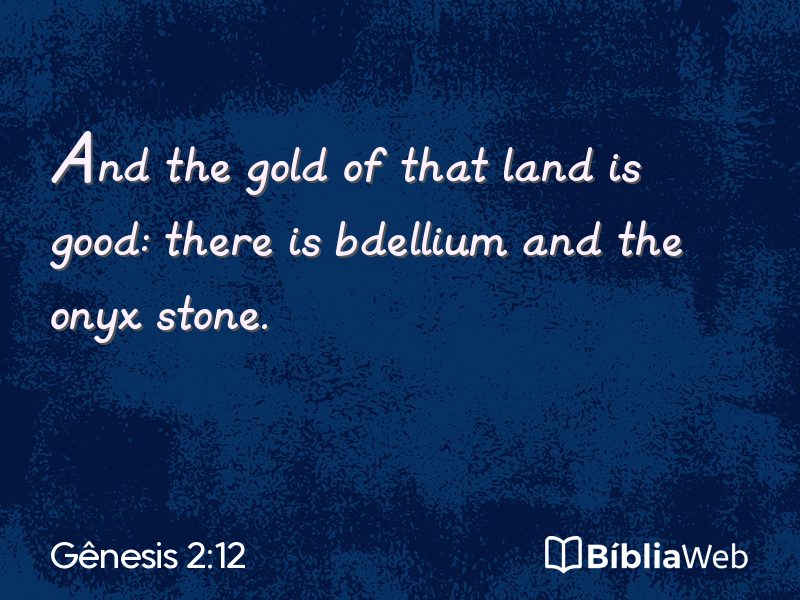 Gênesis 2:12 em imagem para compartilhar