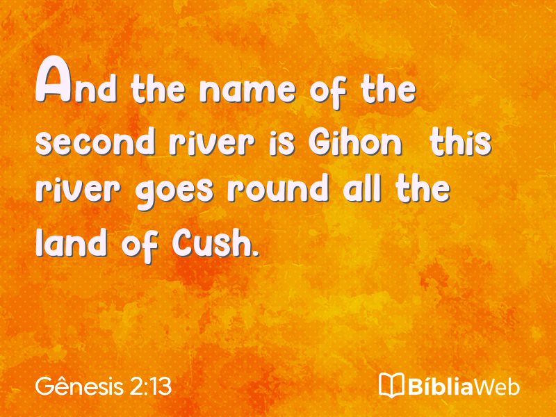 Gênesis 2:13 em imagem para compartilhar