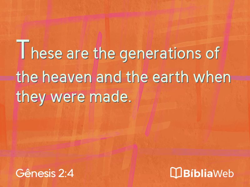 Gênesis 2:4 em imagem para compartilhar