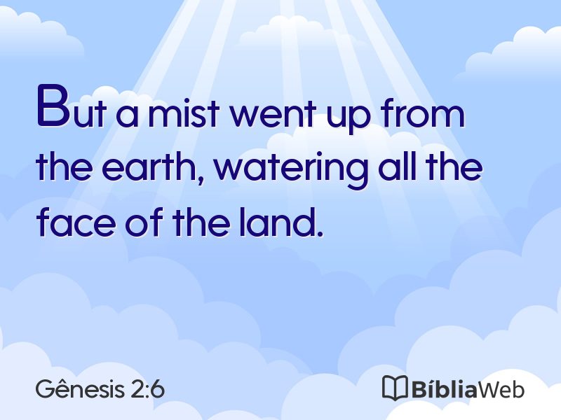 Gênesis 2:6 em imagem para compartilhar