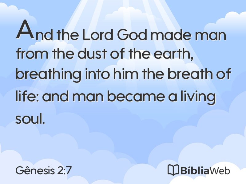 Gênesis 2:7 em imagem para compartilhar