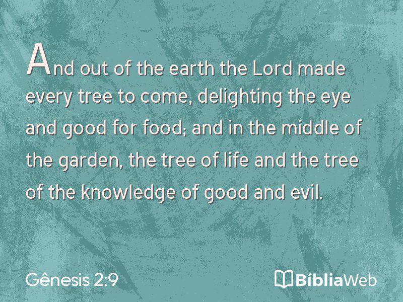 Gênesis 2:9 em imagem para compartilhar
