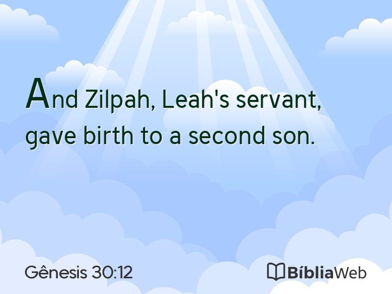 Gênesis 30:12 em imagem para compartilhar