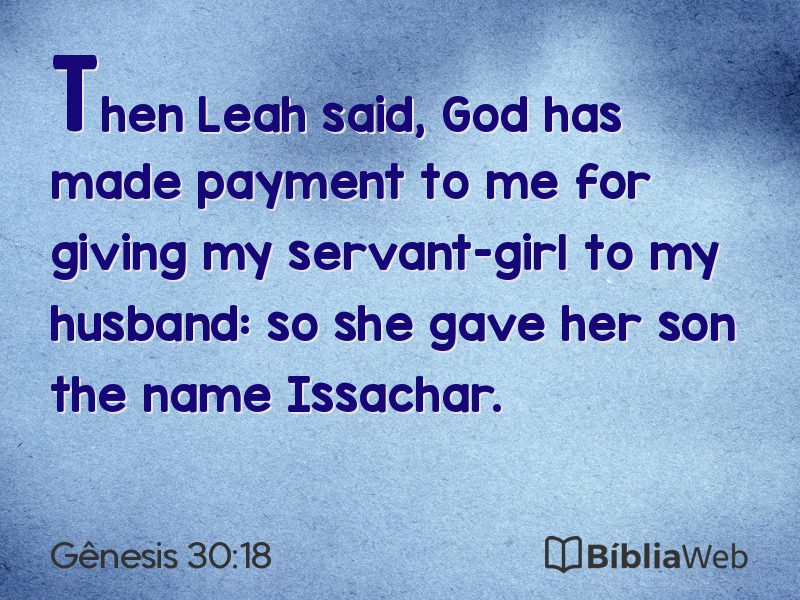 Gênesis 30:18 em imagem para compartilhar