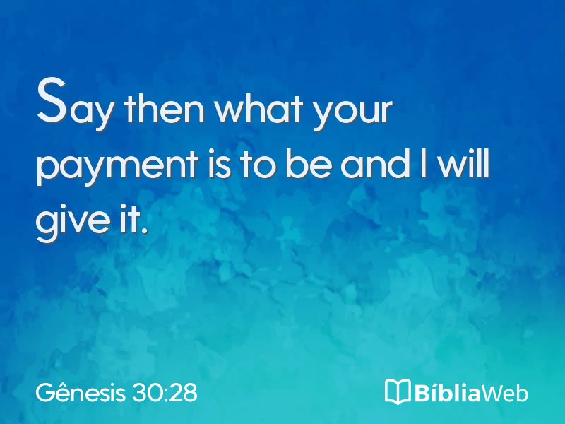 Gênesis 30:28 em imagem para compartilhar