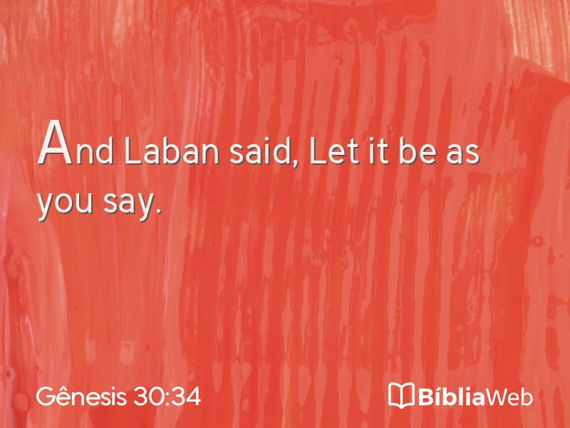 Gênesis 30:34 em imagem para compartilhar