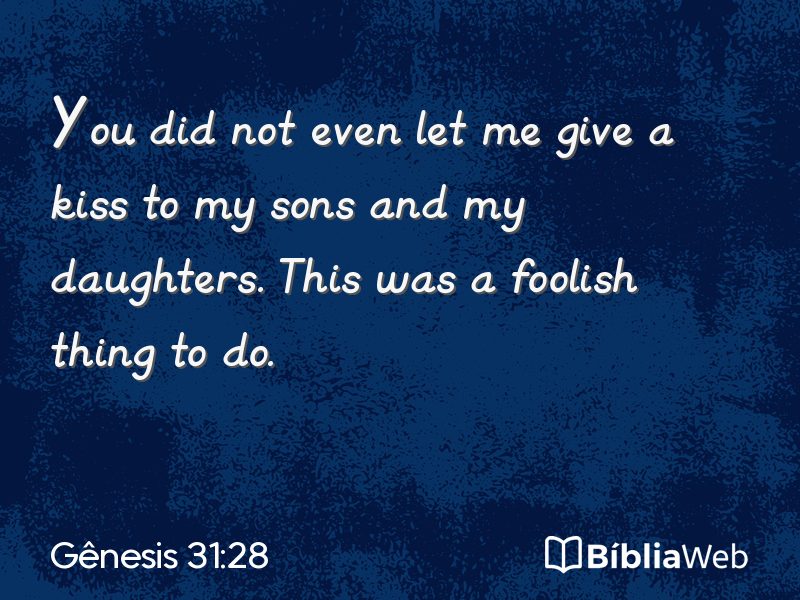 Gênesis 31:28 em imagem para compartilhar