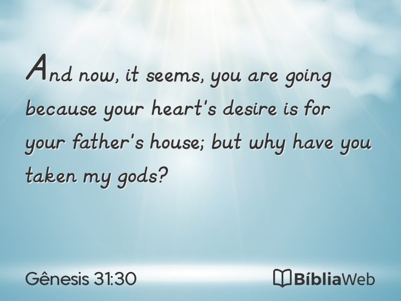 Gênesis 31:30 em imagem para compartilhar