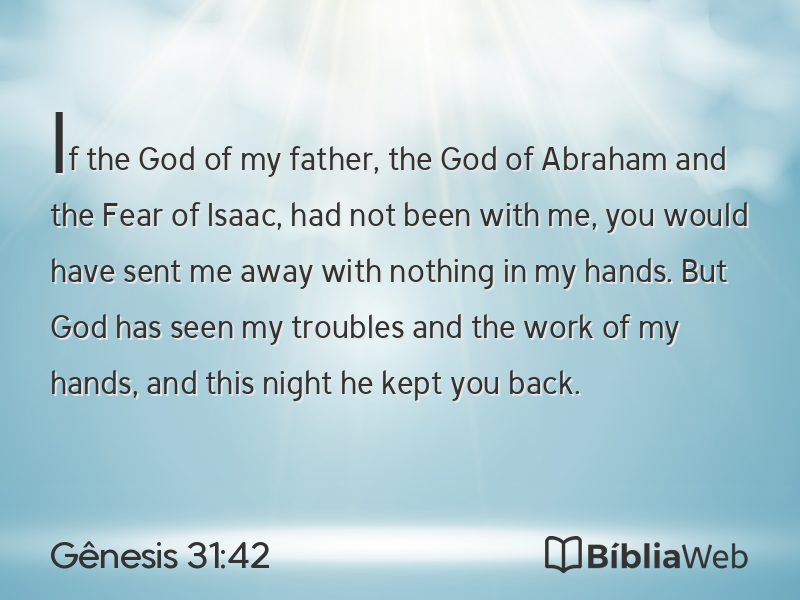 Gênesis 31:42 em imagem para compartilhar