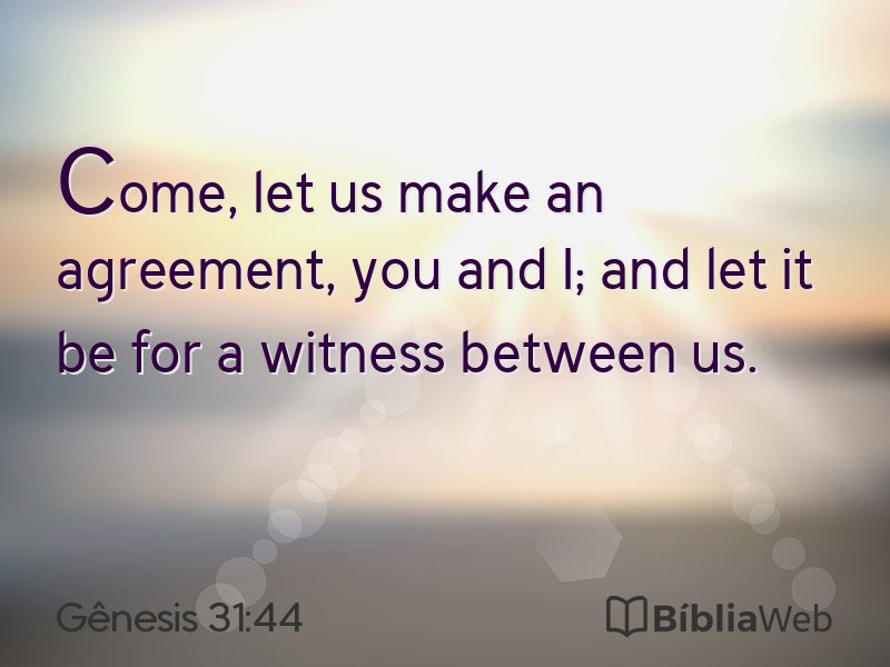 Gênesis 31:44 em imagem para compartilhar